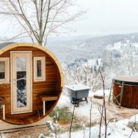 Vorschaubild: 
Saunafass FINNWERK Relax mit Badefass Winterlandschaft