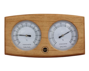 Opa Lumo Sauna-Thermo-Hygrometer Bogen Dunkel