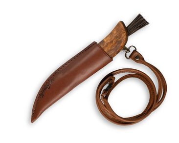 R115LC Roselli Pilzmesser mit Elchleder-Band Freisteller