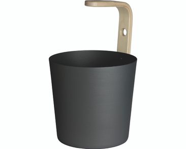 Saunaeimer aus Aluminium mit Birkensperrholzgriff 6,5 l Freisteller