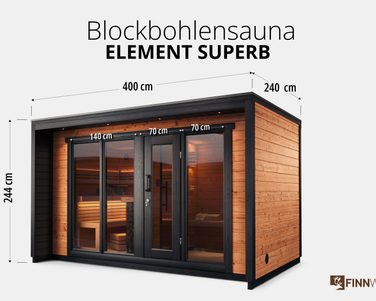 Blocksauna Element Superb