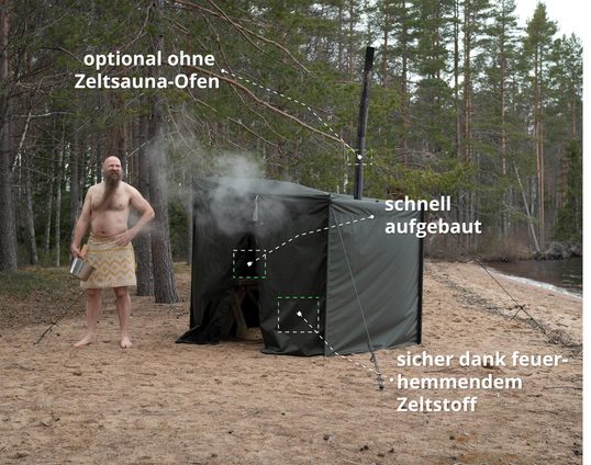 Zeltsauna von Savotta bei Finnwerk