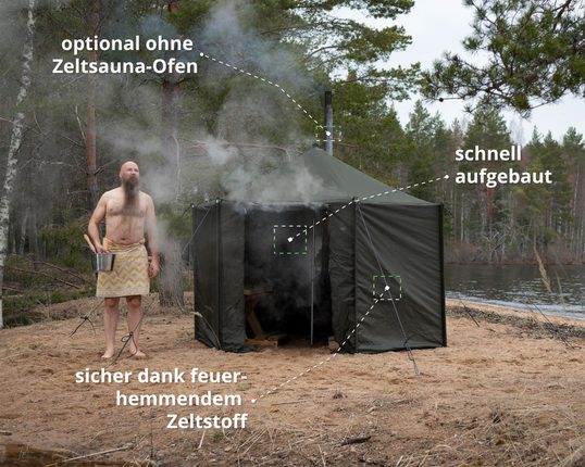 Zeltsauna von Savotta bei Finnwerk