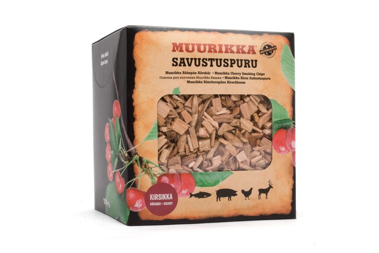 Muurikka Räucherchips Kirsche - mildes Räuchern mit süßer note im Smoker, Cherry Muurikka Räucherchips Kirsche - mildes Räuchern mit süßer note im Smoker, Cherry