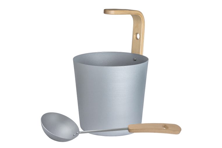 OPA LUMUO finnisches Design Aufguss-Set Earth Grau mit Kelle (freigestellt)