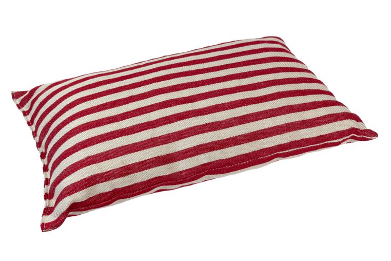 Pisla Sauna-Kissen rot-beige - Freisteller seitlich