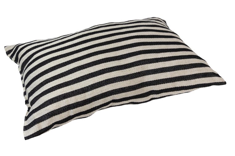 Pisla Sauna-Kissen schwarz-beige - Freisteller seitlich